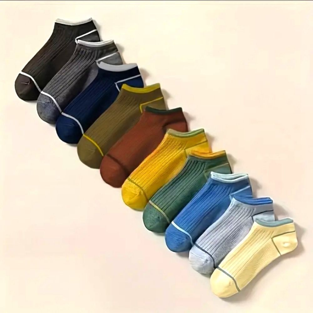 Ribbed ankle Sock bundle 10 Pairs of Comfy & Breathable